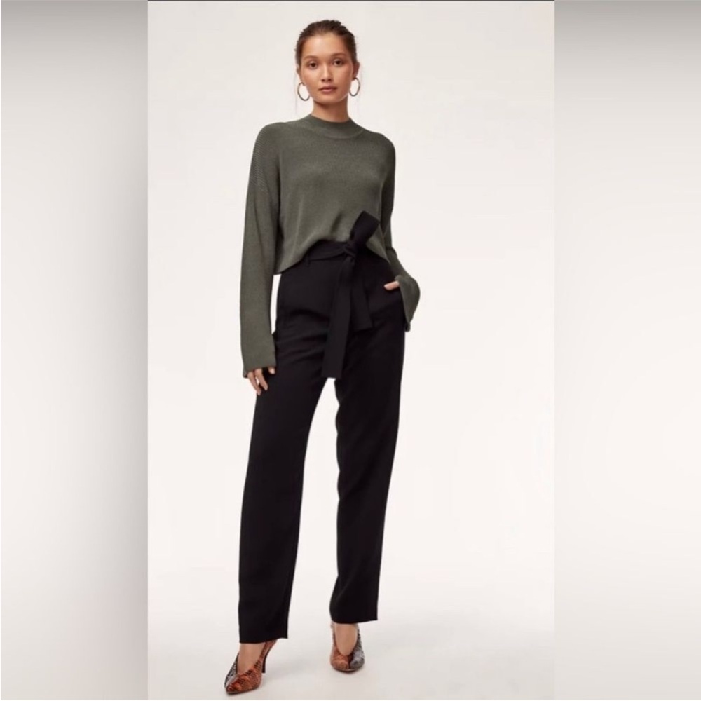 Aritzia Black High-Waisted Trousers